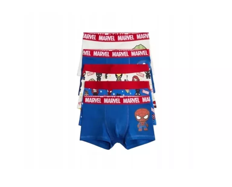 5PAK BOKSEREK H&M 122/128 MARVEL
