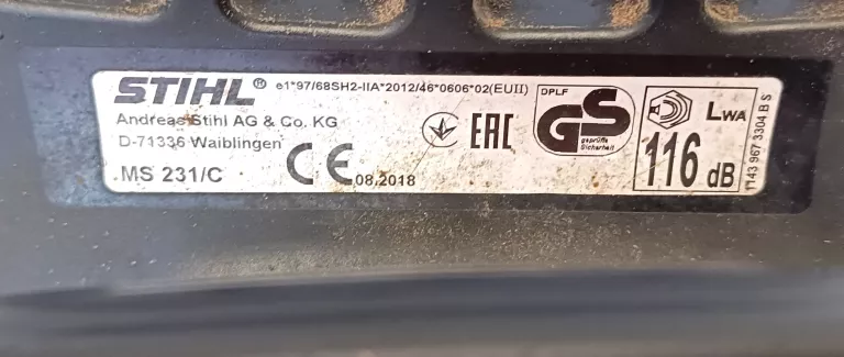 PIŁA SPALINOWA STIHL MS231/C