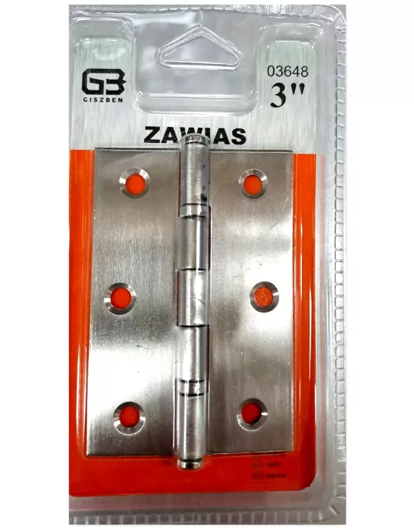 ZAWIAS MEBLOWY PŁASKI GISZBEN 3" 50 X 75 MM 2 SZT
