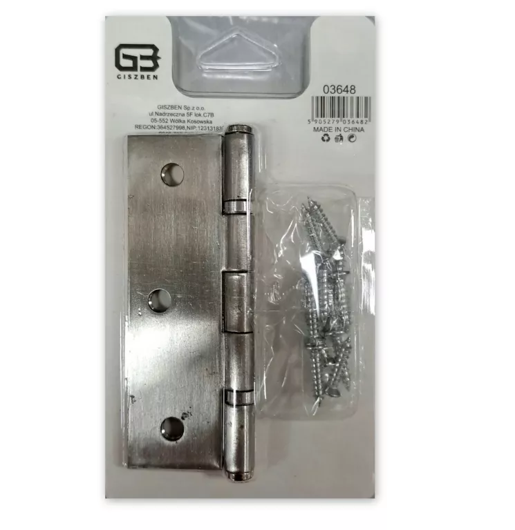 ZAWIAS MEBLOWY PŁASKI GISZBEN 3" 50 X 75 MM 2 SZT
