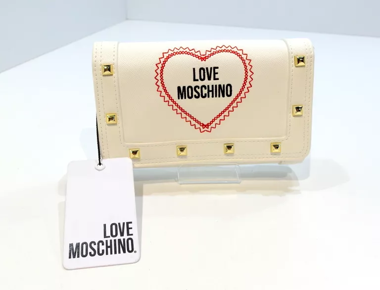PORTFEL LOVE MOSCHINO PORTAFOGLIO SAFFIANO PU BIANCO JC5699PP0EKG010
