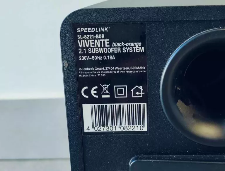GŁOŚNIKI KOMPUTEROWE SPEEDLINK SL-8221-B0R 2.1