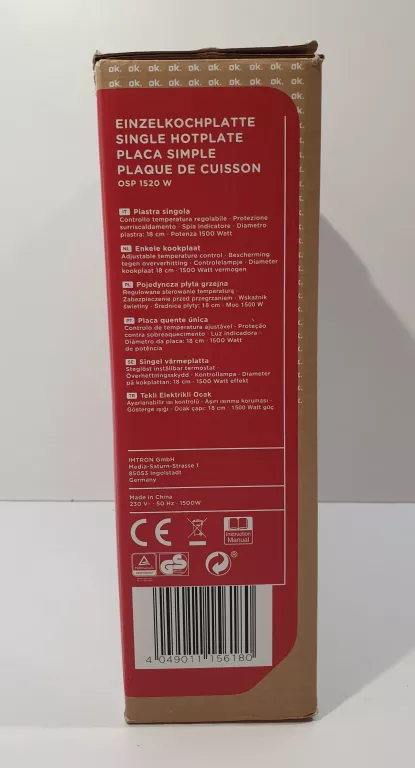 PŁYTA OK OSP 1520 JEDEN PALNIK
