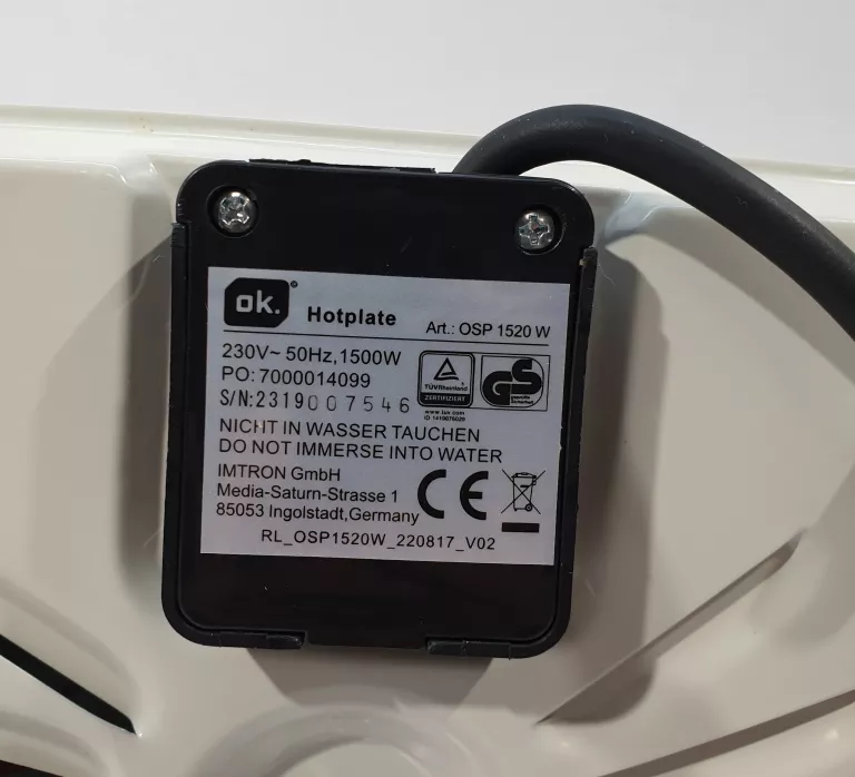 PŁYTA OK OSP 1520 JEDEN PALNIK