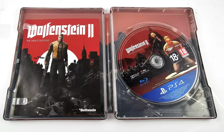 GRA PS4 WOLFENSTEIN 2 NEW COLOSSUS STEELBOOK