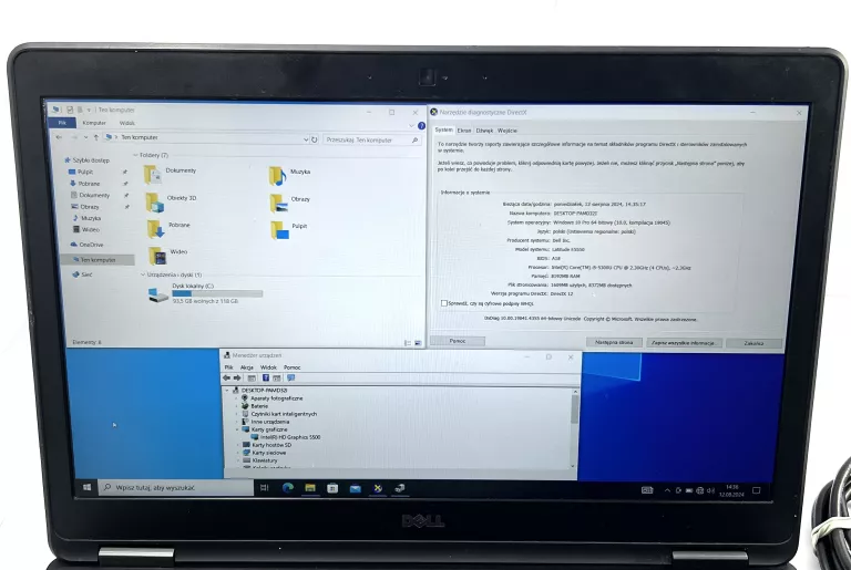 LAPTOP DELL E5550 P37F 128/8GB I5-5300U + ZASILACZ