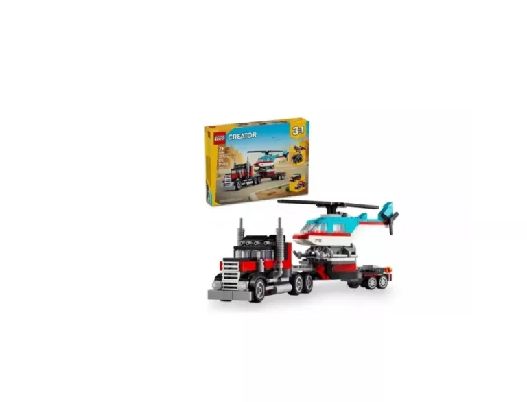 LEGO CREATOR 3 W 1 31146 CIĘŻARÓWKA Z PLATFORMĄ I HELIKOPTER