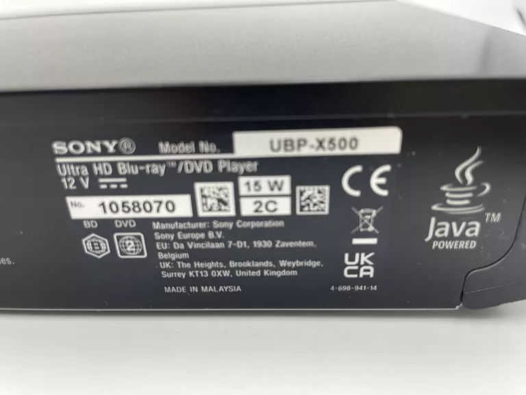 ODTWARZACZ BLURAY SONY UBP-X500