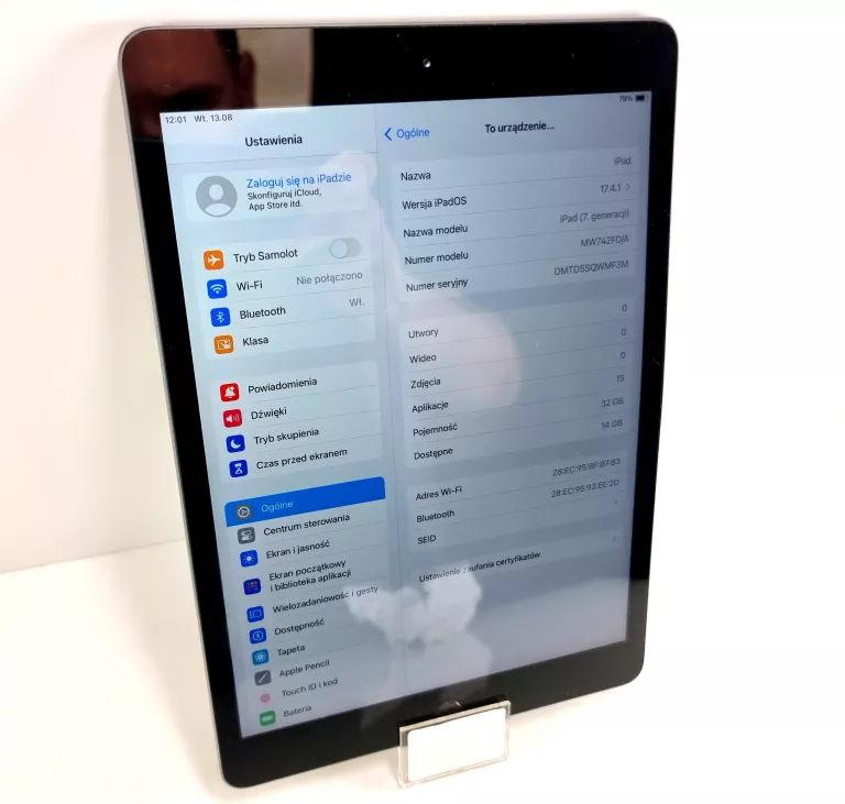 TABLET APPLE IPAD A2197 7GEN 32GB BLOKADA MDM !!!