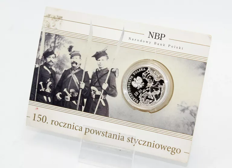 SREBRNA MONETA 10ZŁ 150 ROCZNICA POWSTANIA STYCZNIOWEGO