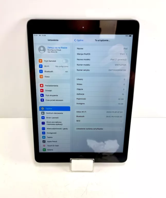 TABLET APPLE IPAD A2197 7GEN 32GB BLOKADA MDM !!!