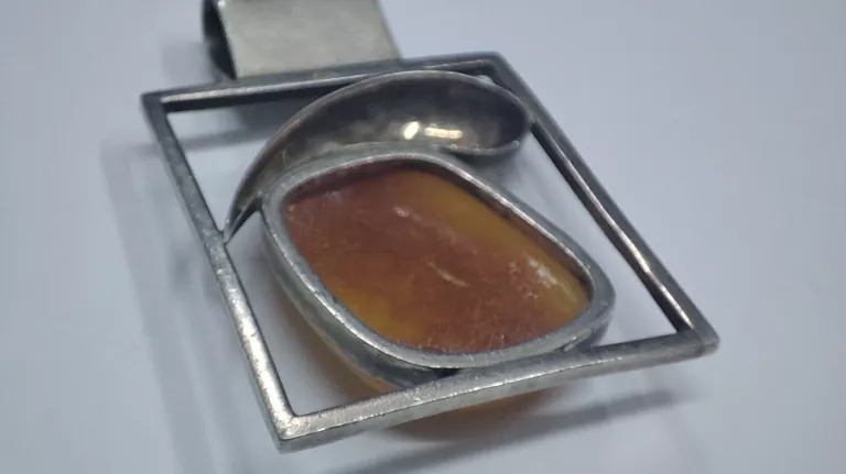 SREBRNA ZAWIESZKA ŻÓŁTY KAMIEŃ 925 / 16,18 G