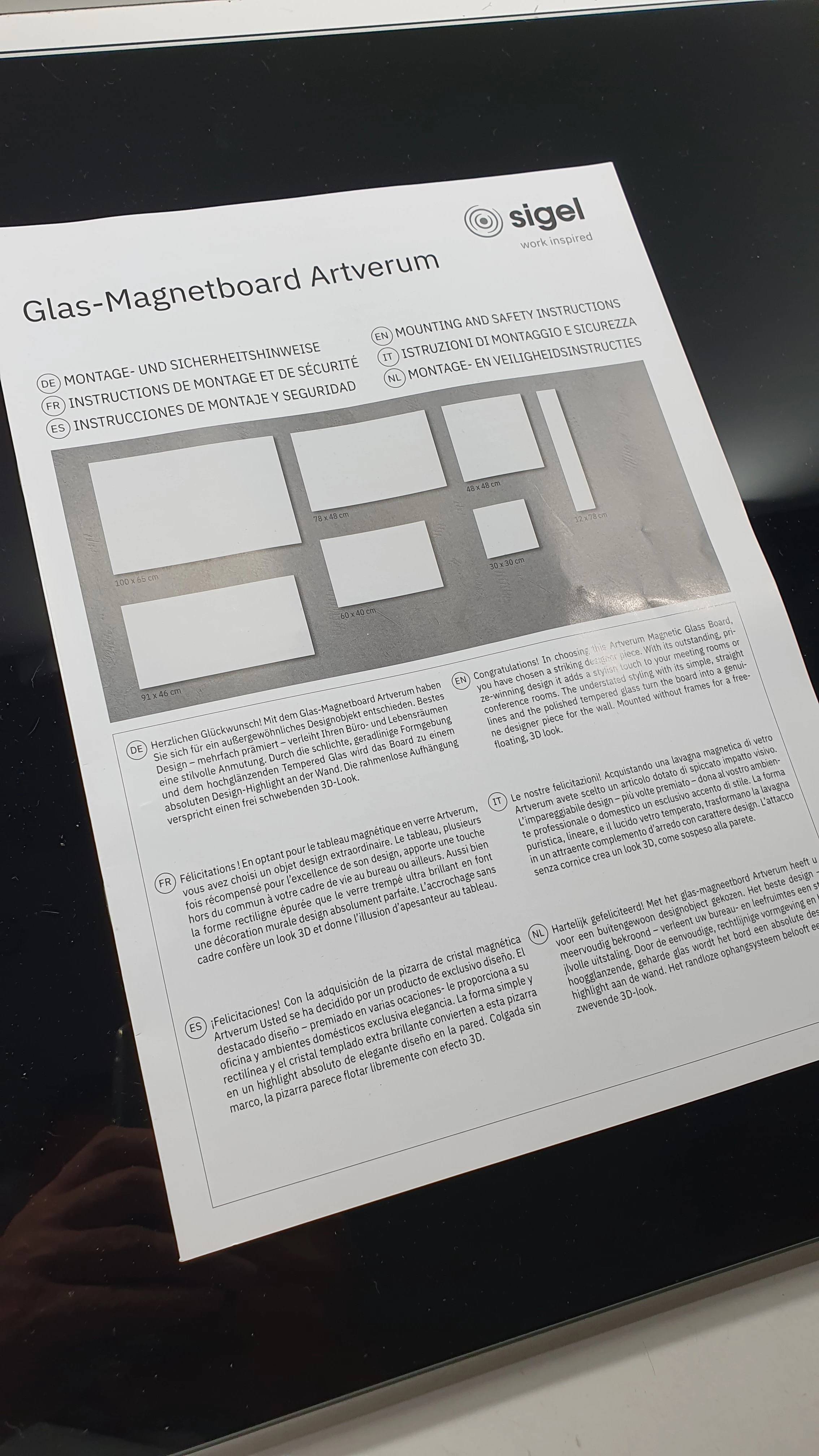 sigel-gl120-premium-szklana-tablica-magnetyczna-60-x-40-cm-czarna-ean-gtin-4004360887680