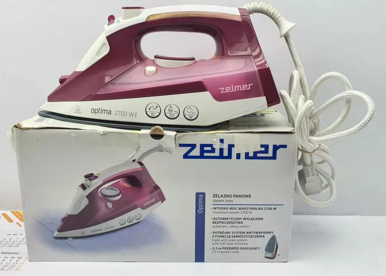 ŻELAZKO PAROWE ZELMER OPTIMA IR0620 2300- 2700 W