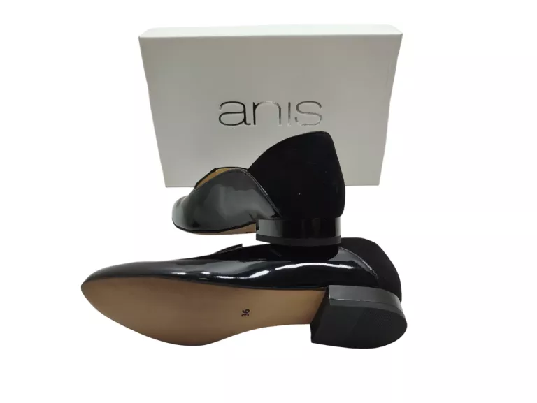 BUTY BALERINY BALETKI DAMSKIE CZARNE LORDSY R36 ANIS 2234 SKÓRA