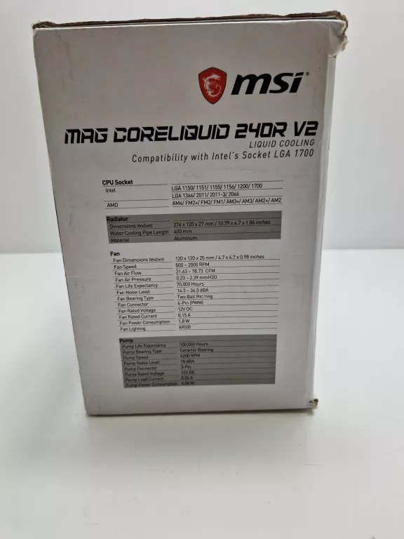 MSI MAG CORE LIQUID 240R V2 2X120MM