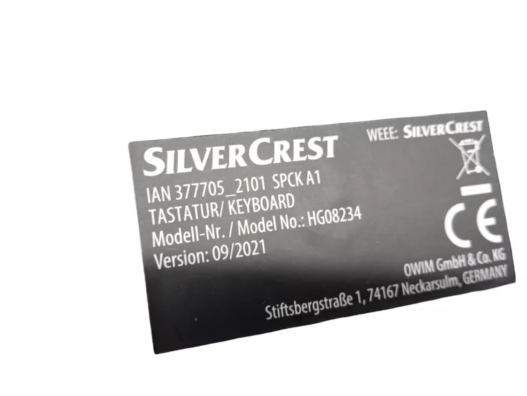 KLAWIATURA SILVERCREST HG08234