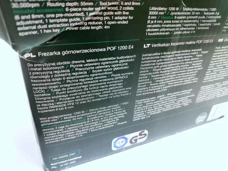 FREZARKA PARKSIDE ROUTER POF 1200 E4