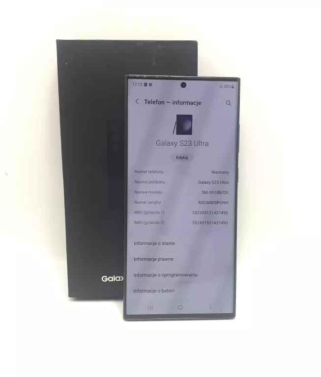 TELEFON SAMSUNG GALAXY S23 ULTRA 8/256GB CZARNY