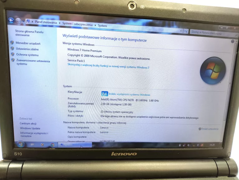 LAPTOP LENOVO IDEAPAD S10