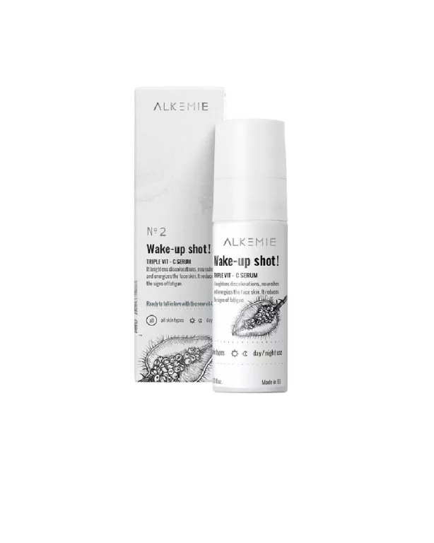 NAWILŻAJĄCE SERUM ALKEMIE WAKE-UP SHOT ZERUM Z POTRÓJNĄ WITAMINĄ C 30 ML