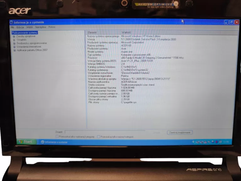 LAPTOP ACER ASPIRE ONE D250-0BGK