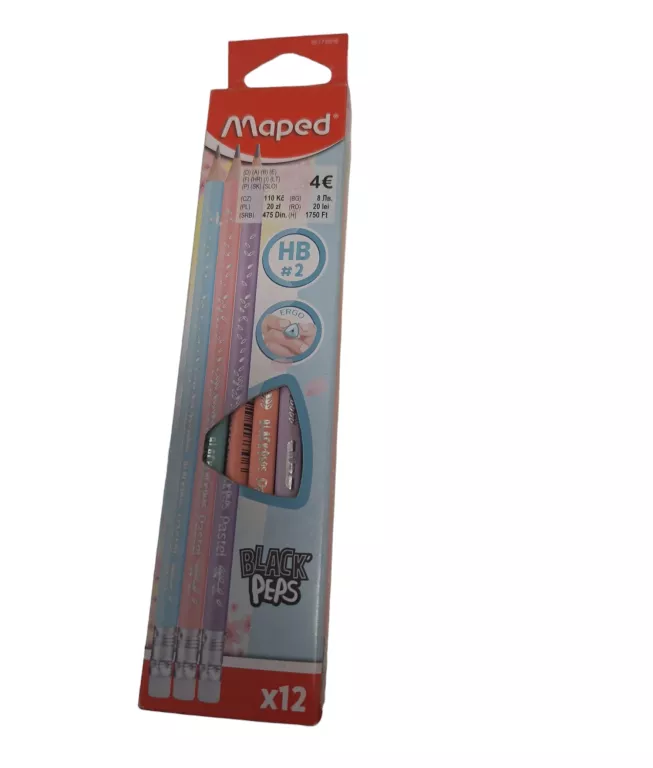 MAPED OŁOWKI PASTELOWE 12 ZT