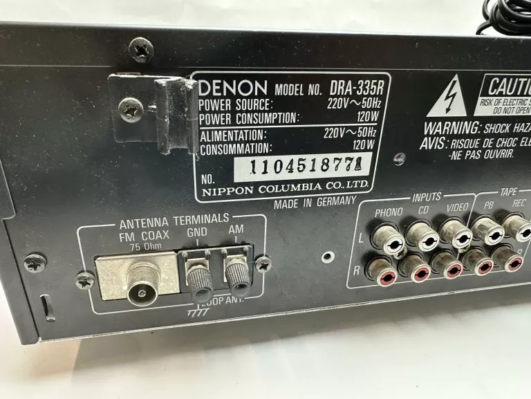 AMPLITUNER DENON DRA-335R + 2 GŁOŚNIKI