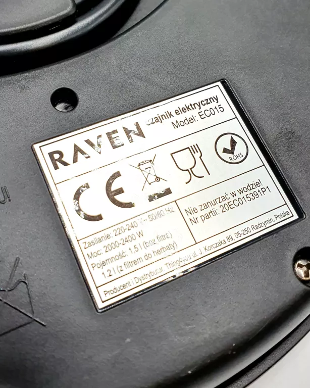 CZAJNIK RAVEN EC015