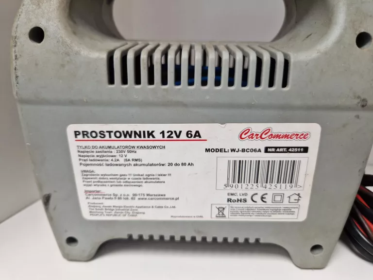 prostownik-samochodowy-carcommerce-wj-bc06a-stan-uzywany