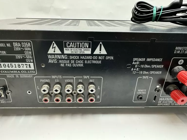 AMPLITUNER DENON DRA-335R + 2 GŁOŚNIKI