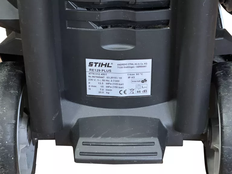 MYJKA CIŚNIENIOWA STIHL RE 129 PLUS 2,3KW 500L/H CIŚNIENIE DO 135 BAR