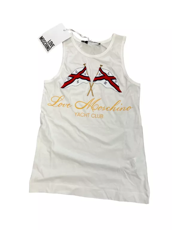 KOSZULKA BLUZKA LOVE MOSCHINO YACHT CLUB / POWYSTAWOWA Z METKĄ