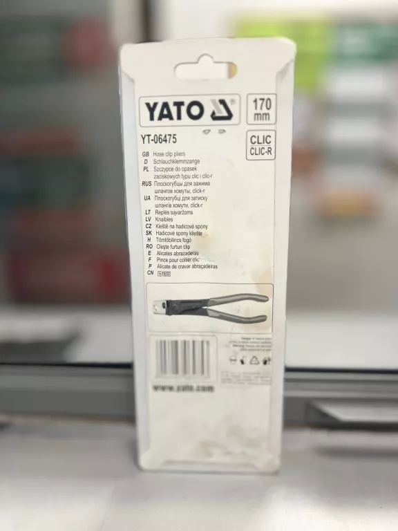 SZCZYPCE DO OPASEK ZACISKOWYCH TYPU CLIC I CLIC R YT-06475 YATO