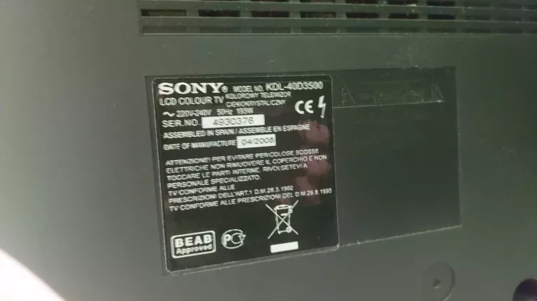 TELEWIZOR LCD SONY KDL-40L4000