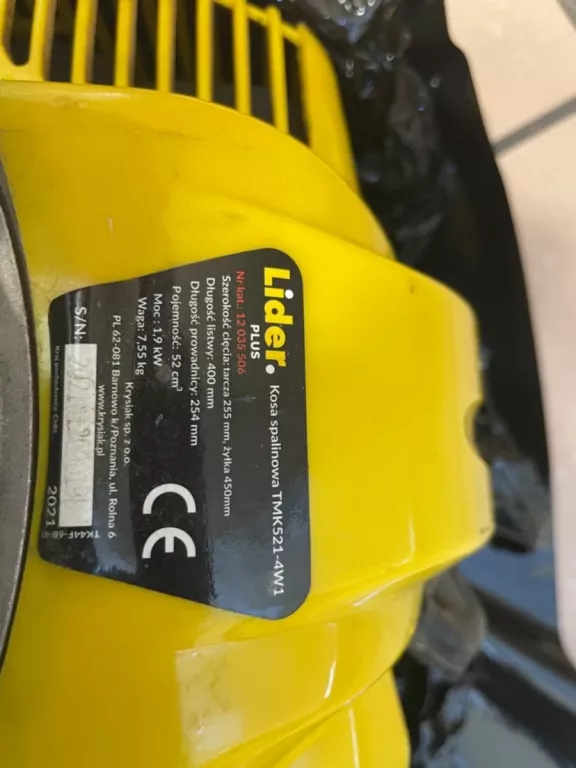KOSA SPALINOWA LIDER TMK521 3 KOŃCÓWKI