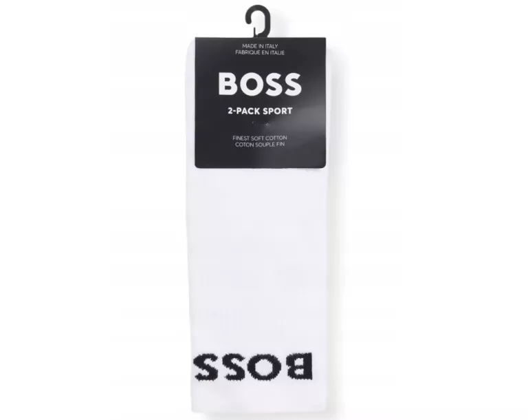 HUGO BOSS - SKARPETY SPORT BIAŁE ROZMIAR 43-46 - STYL SPORT - 2-PACK