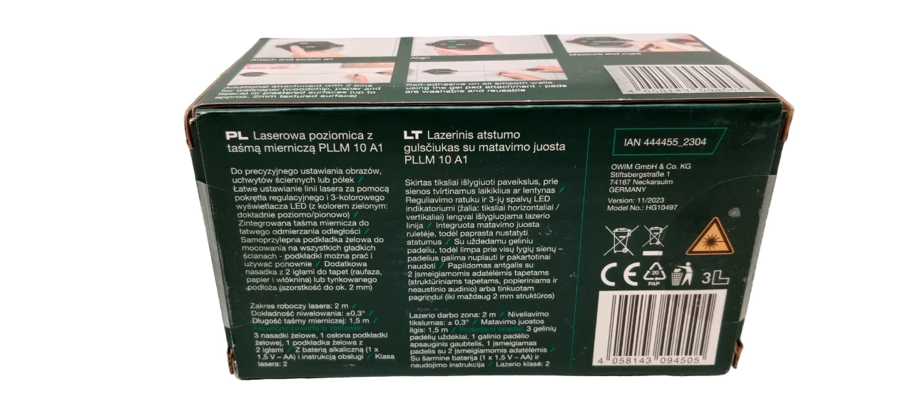 poziomica-laserowa-parkside-z-tasma-miernicza-pllm-10-a1-ean-gtin-8718964177707