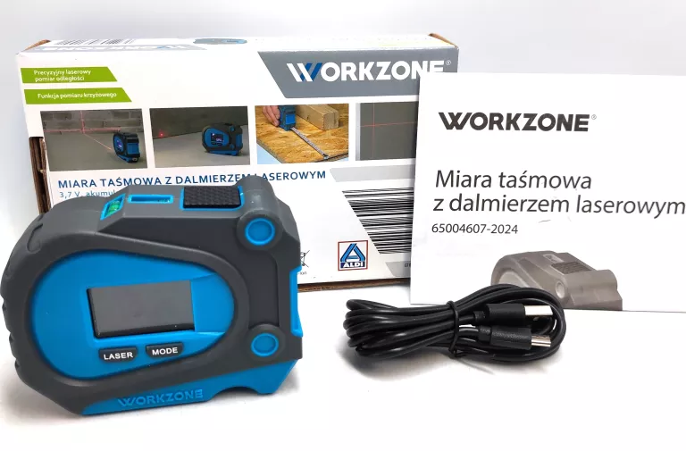 WORKZONE MIARA TAŚMOWA Z DALMIERZEM LASEROWYM