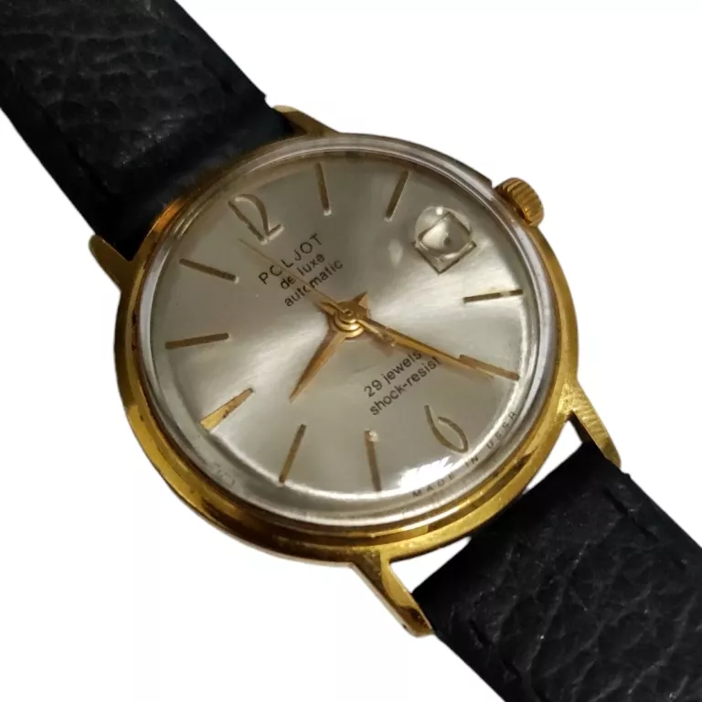 ZŁOCONY MĘSKI POLJOT DE-LUXE AUTOMATIC 29 JEWELS