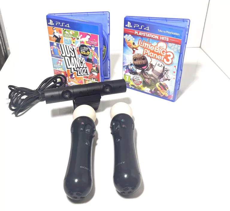 PS4 VR KAMERA+2 KONTROLERY MOVE +2GRY