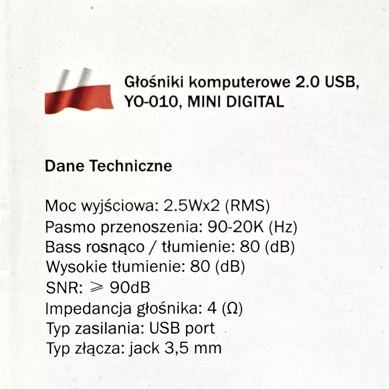 GŁOSNIKI KOMPUTEROWE E5 YO-010