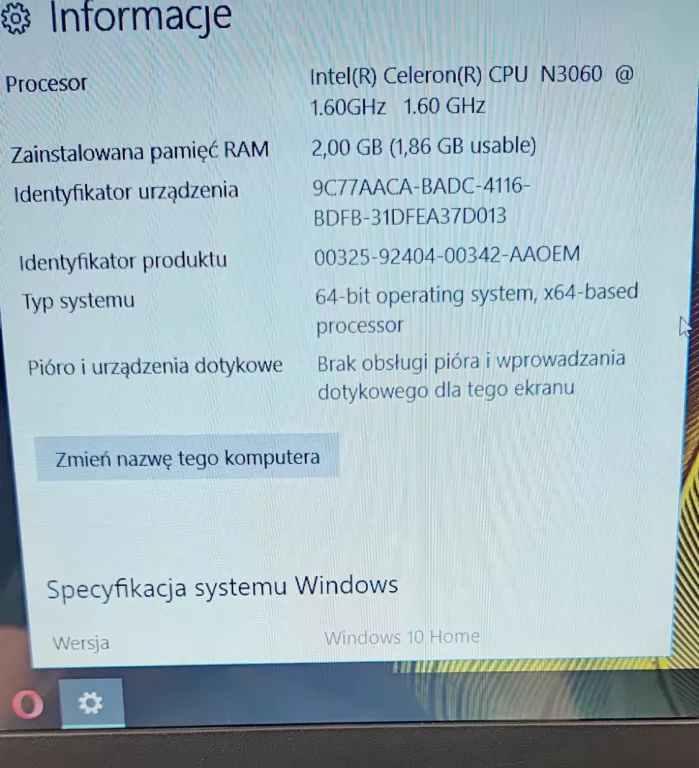 LAPTOP LENOVO IDEAPAD 100S-14IBR
