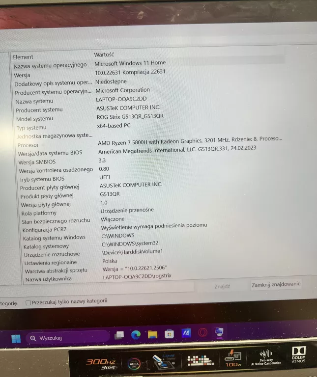 LAPTOP ASUS ROG STRIX G G531G 15,6