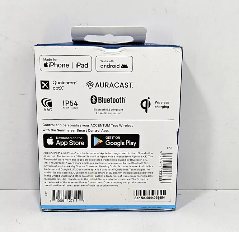 SŁUCHAWKI DOKANAŁOWE SENNHEISER ACCENTUM TRUE WIRELESS BIAŁE