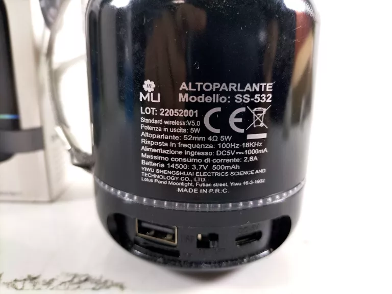 GŁOŚNIK PRZENOŚNY MU SS-532 CZARNY 5W
