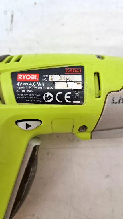WKRĘTAK AKUMULATOROWY RYOBI CSD41 4V + ŁADOWARKA