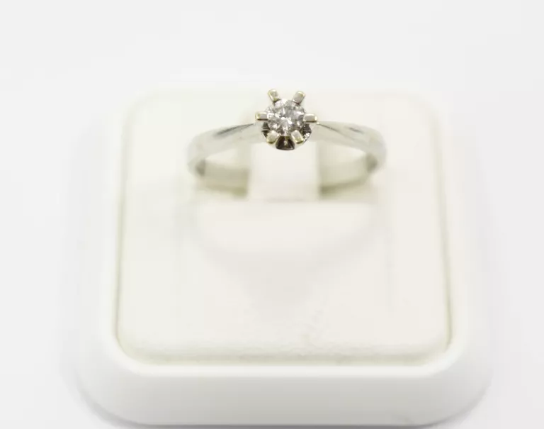 PIERŚCIONEK BIAŁE ZŁOTO Z DIAMENTEM YES (585, 2,57G, R:15) 0,15 CT