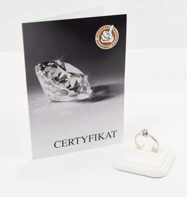 PIERŚCIONEK BIAŁE ZŁOTO Z DIAMENTEM YES (585, 2,57G, R:15) 0,15 CT