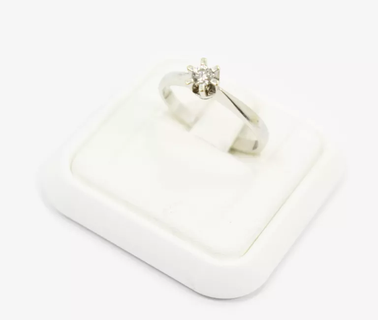 PIERŚCIONEK BIAŁE ZŁOTO Z DIAMENTEM YES (585, 2,57G, R:15) 0,15 CT
